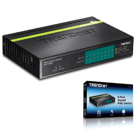 TRENDNET TPE-TG80G (PoE+) 8-port Gigabit PoE+ Switch Power 105 watt