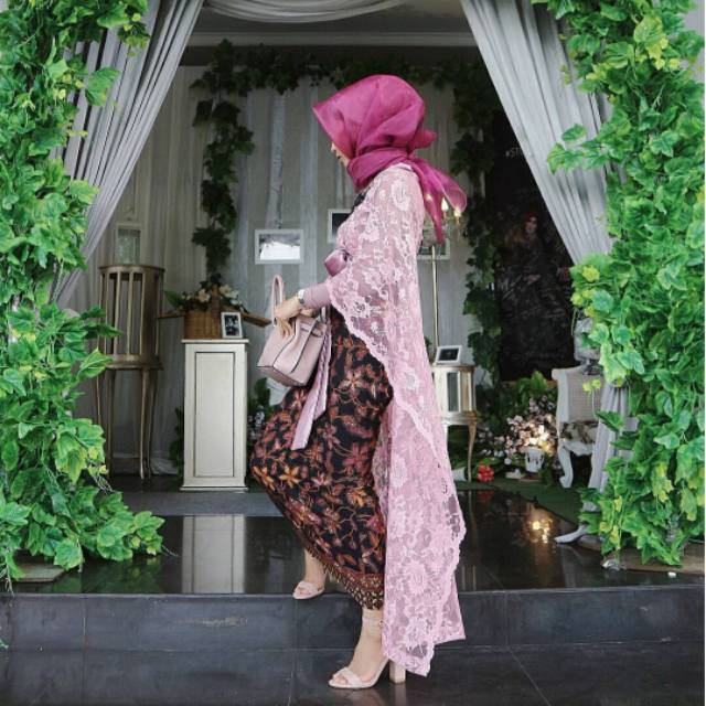 Long cape murah.sale long cape.cape bunga.long cape brokat