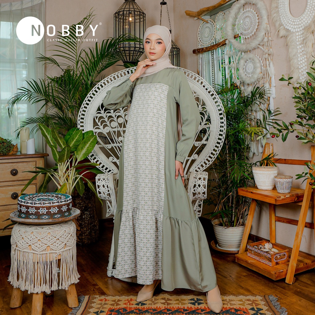 Nobby Birinda Dress | Gamis Lebaran Terbaru