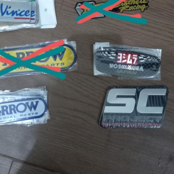 emblem sticker knalpot arrow leovince akrapovic exhaust like original