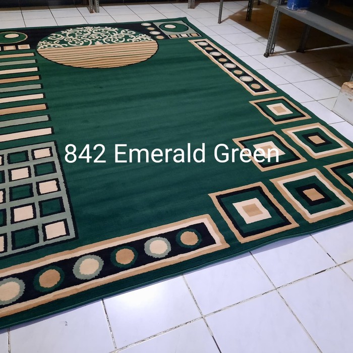 Karpet Permadani Moderno Momento Besar Jumbo 210x310 cm Hijau Green