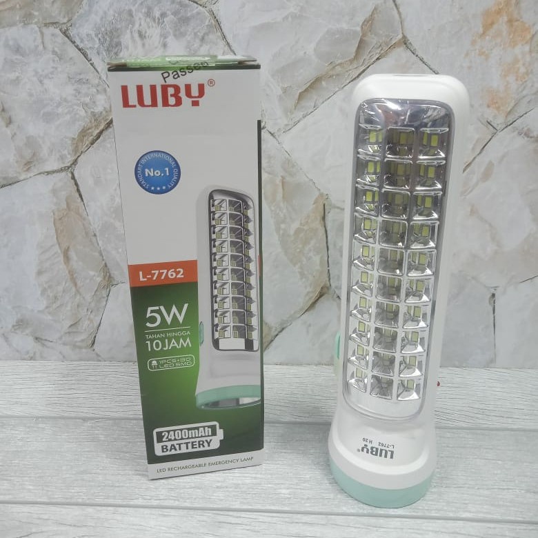 Senter Emergency Led Luby L-7762 Super Terang Tahan Hingga 10 Jam Baterai 2400Mah
