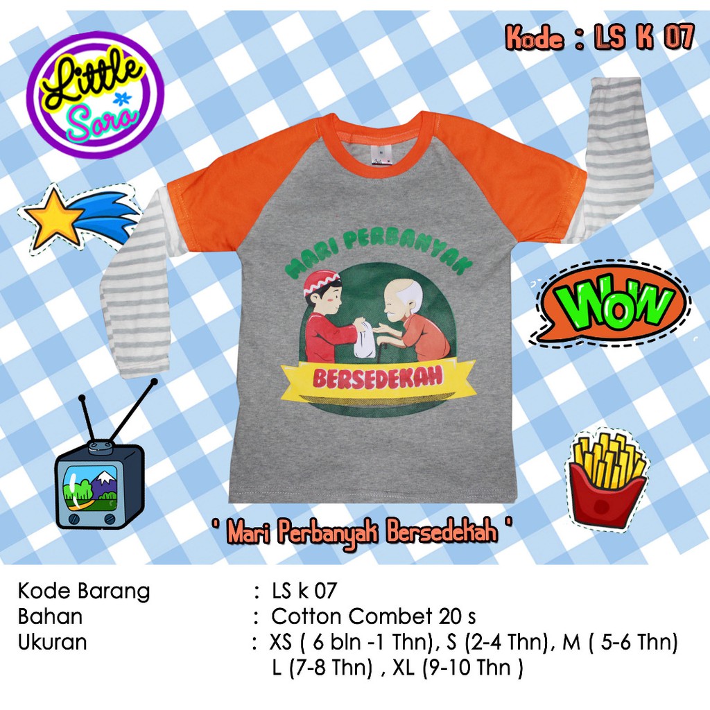 KAOS ANAK MUSLIM LITTLE SARA