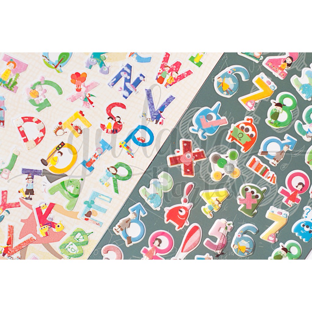 Stiker Letter And Number Stiker Lucu Stiker Unik DIY Scrapbook GH 303004