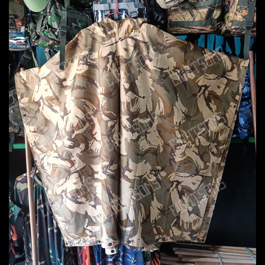 ORIGINAL Ponco Loreng Libanon PBB Jatah TNI Jas Hujan Loreng Jatah Asli Doreng LIBANON GURUN COKLAT