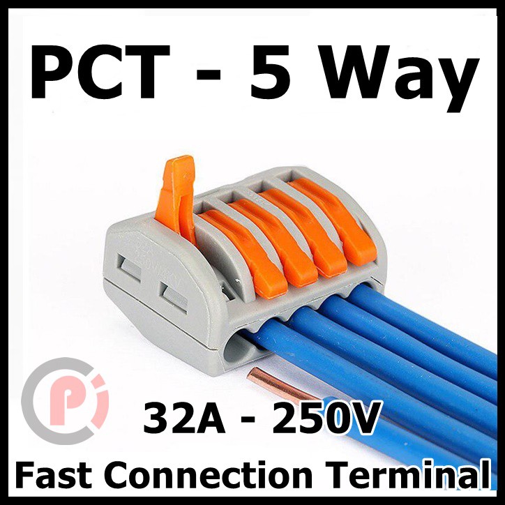 Compact Terminal Block 5P 5 wire pin connector