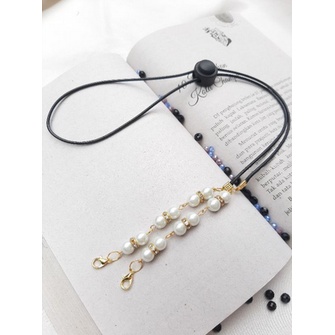 NEW VERSI SILVER 2 in 1 Tali Masker/ Konektor Hijab With Stopper / Strap Masker Adjustable