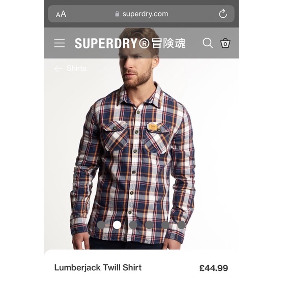 Kemeja SuperDry - The Lumberjack Twill, 100% original