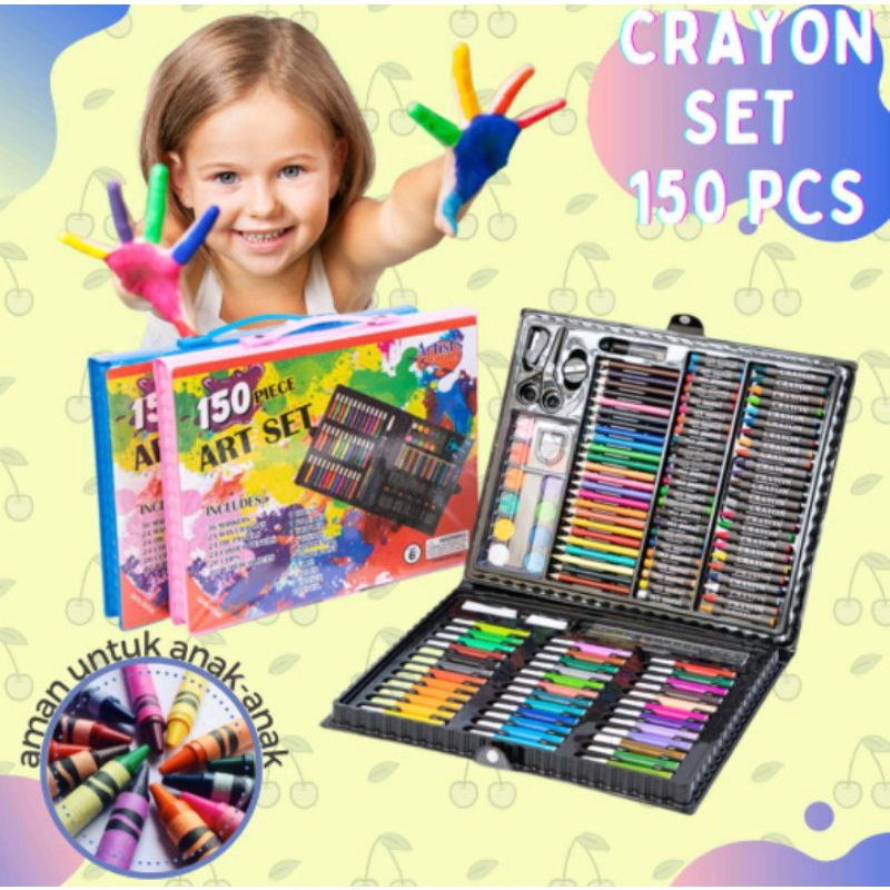 

✨ VRYAMAZING17 ✨ PENSIL WARNA SET CRAYON COLOURING SET 150pcs ART
