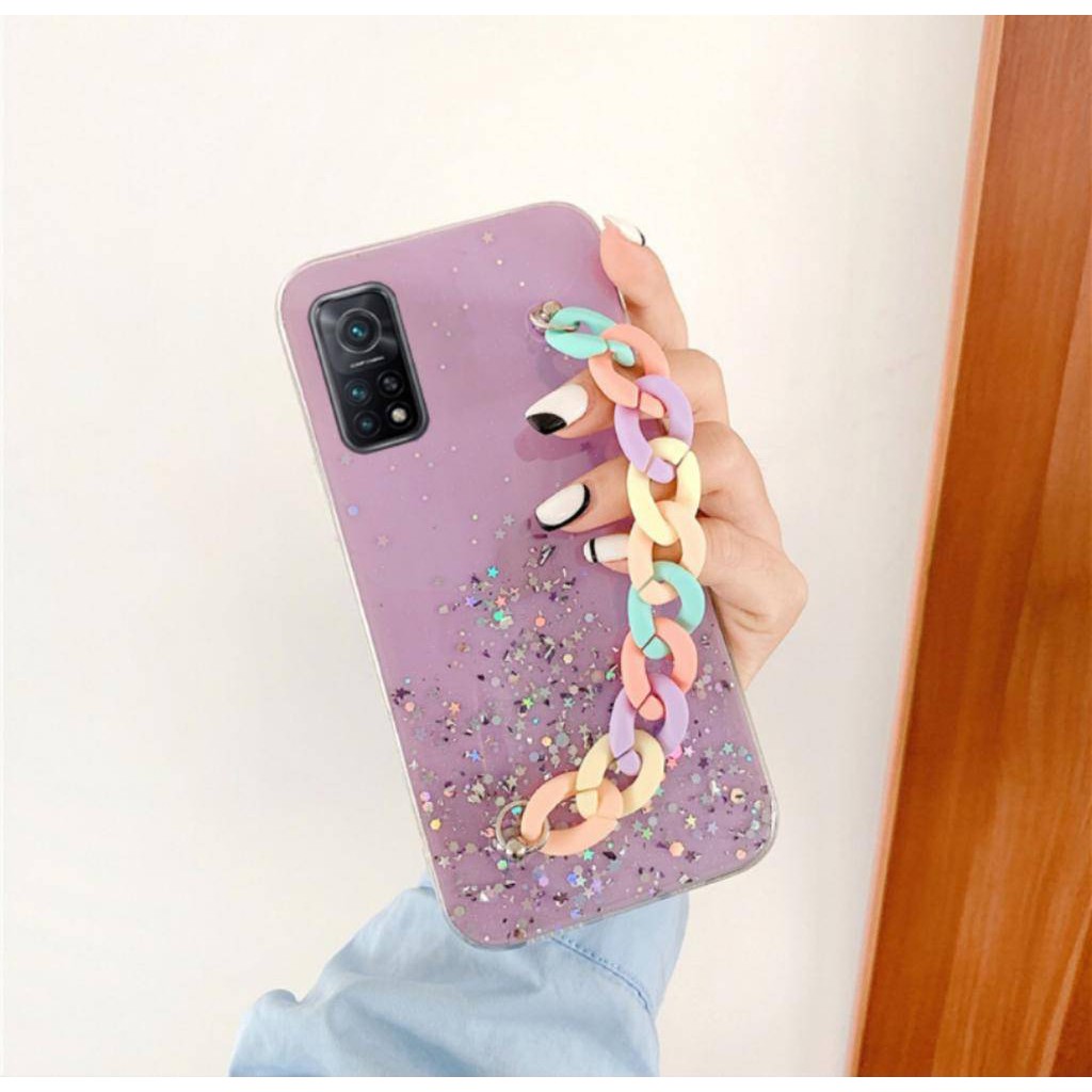 Samsung A22 A32 F6 M62 M02 A12 A02S A01 CORE  Termurah Terbaru Case Sky Foil Bracelet Softcase Gantu