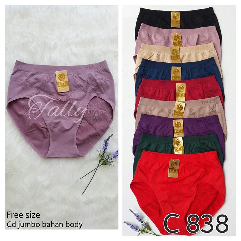 CD BODY TALLY 838 / 839 GEDE JUMBO / TALLY Celana Dalam Wanita Bahan Rajut Fit to XXL Super Stretch Jumbo CD 839/838 BISA MUAT 100KG UP / TALLY BIG SIZE