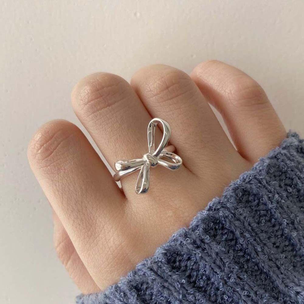 Mxbeauty Cincin Terbuka Punk Retro Minimalis Tembaga Vintage Untuk Wanita Knuckle Ring