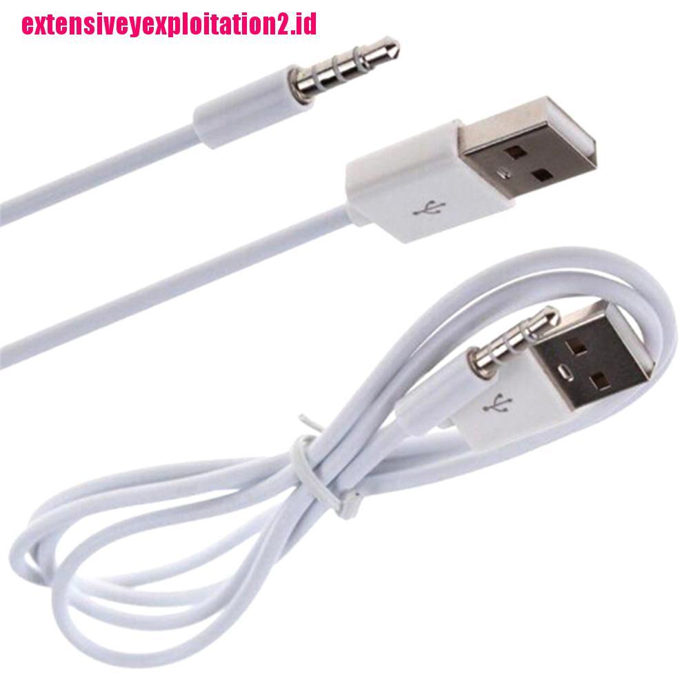 &lt; E2id &amp; &gt; Kabel AUX Audio 3.5mm Ke USB 2.0 Male Panjang 3.3FT Untuk MP3 Player