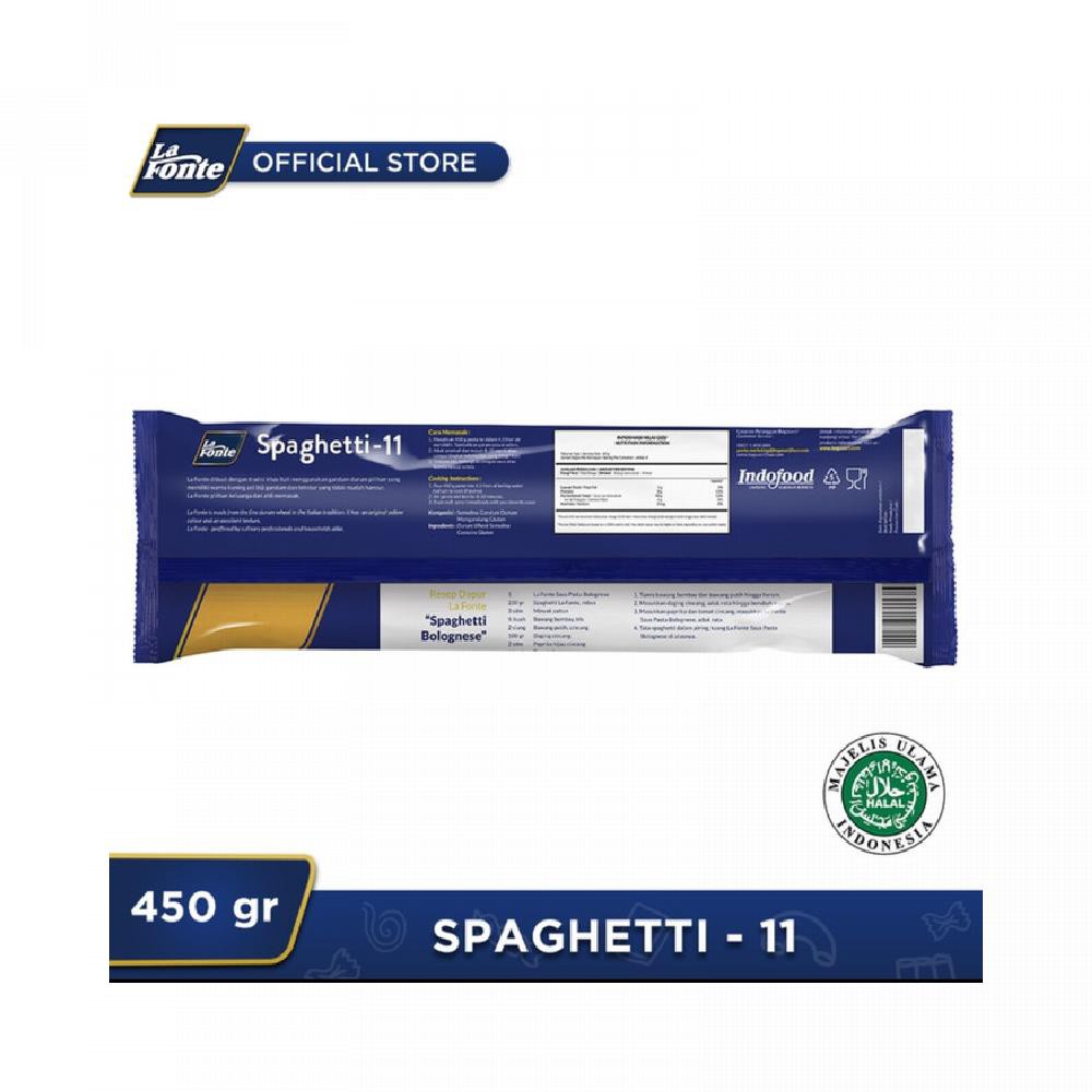 

La Fonte Spaghetti Spageti Spagheti -11 Kemasan 450 Gram