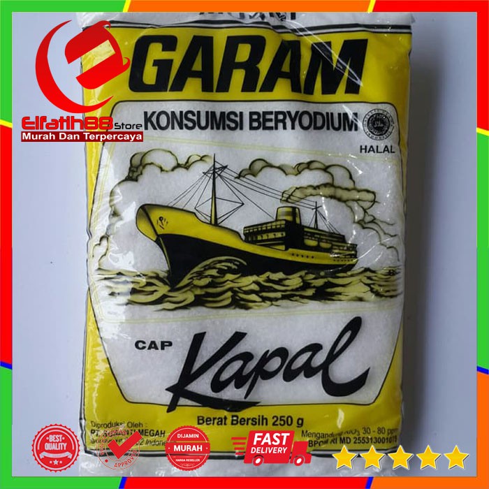 

Garam Meja Cap Kapal 250 gr - Garam Beryodium