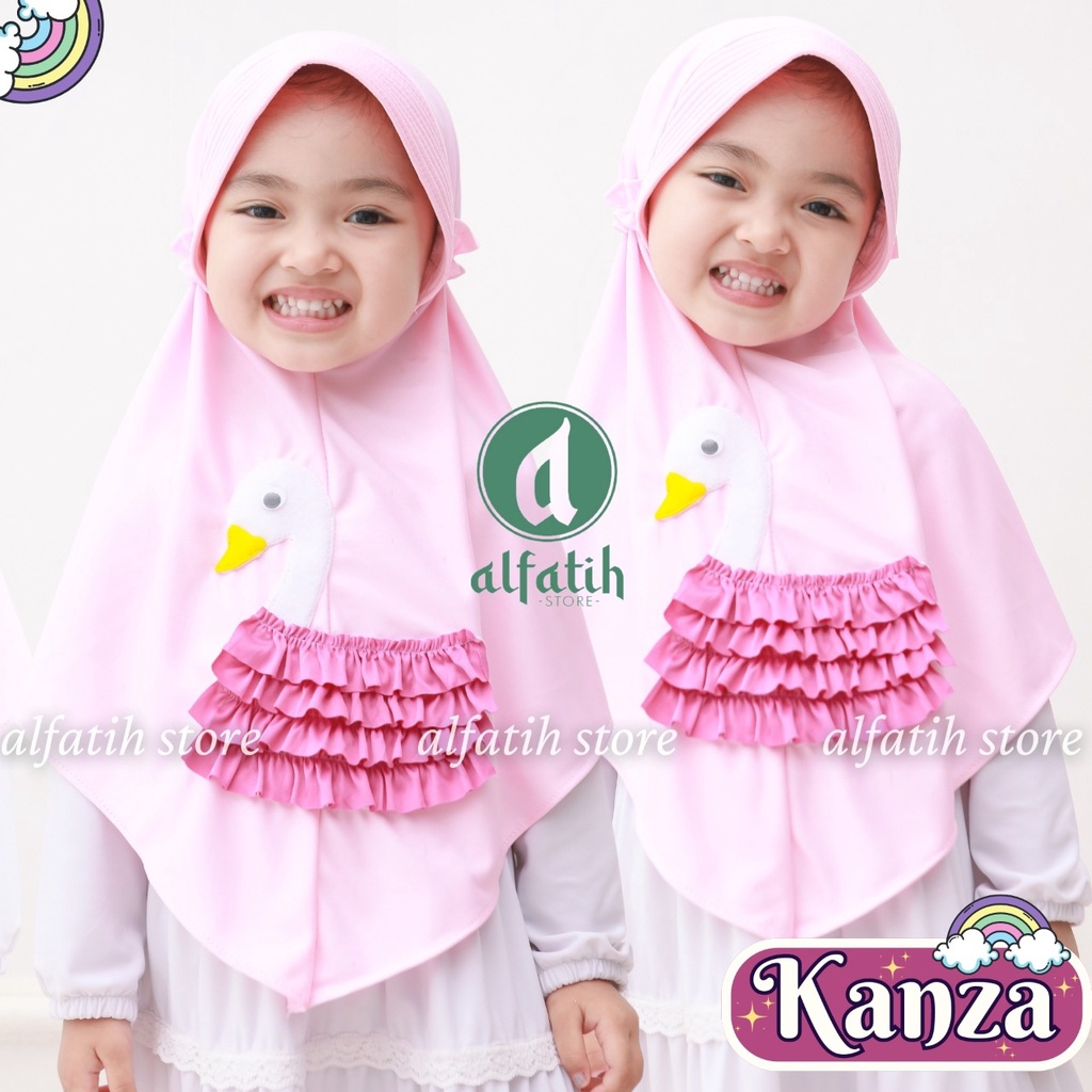 JILBAB ANAK TK - SD KANZA DUCK / DUCK REMPEL / JILBAB ANAK USIA 4-7 TAHUN / PAKAIAN MUSLIMANAK PEREMPUAN / KERUDUNG ANAK TK / HIJAB ANAK TK-SD KHIMAR ANAK