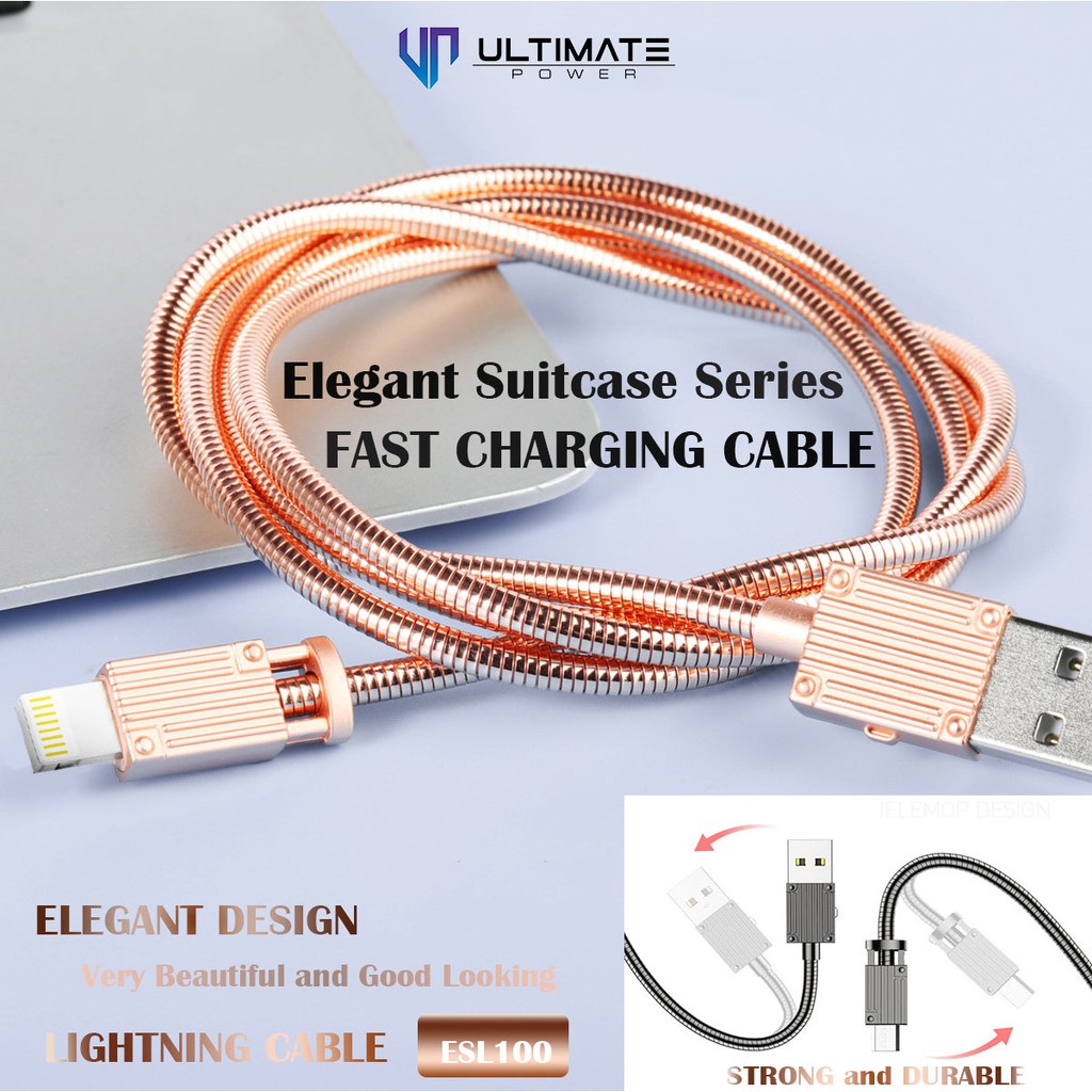 Data cable Lightning Fast Charging 1M Ultimate Power Elegant Suitcase Series Cable ESL100