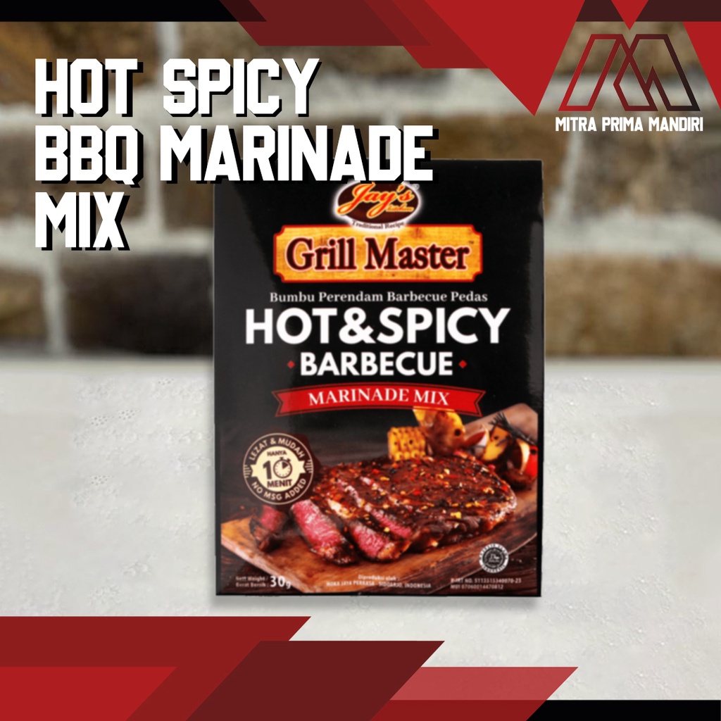 

GRILL MASTER HOT & SPICY BARBECUE MARINATED / MARINASI BEEF STEAK 30GR