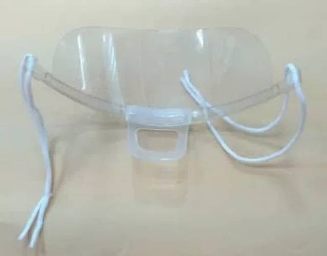 MASKER PENUTUP MULUT PLASTIK TRANSPARAN