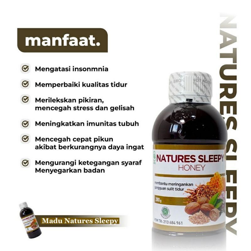 Madu Natures Sleepy Original Obat Susah Tidur Insomnia