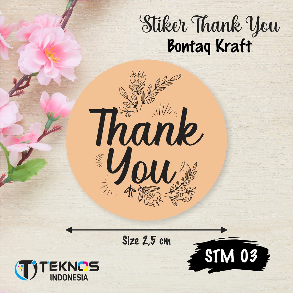 

[30 PCS] STIKER THANK YOU KRAFT COKLAT STM 03
