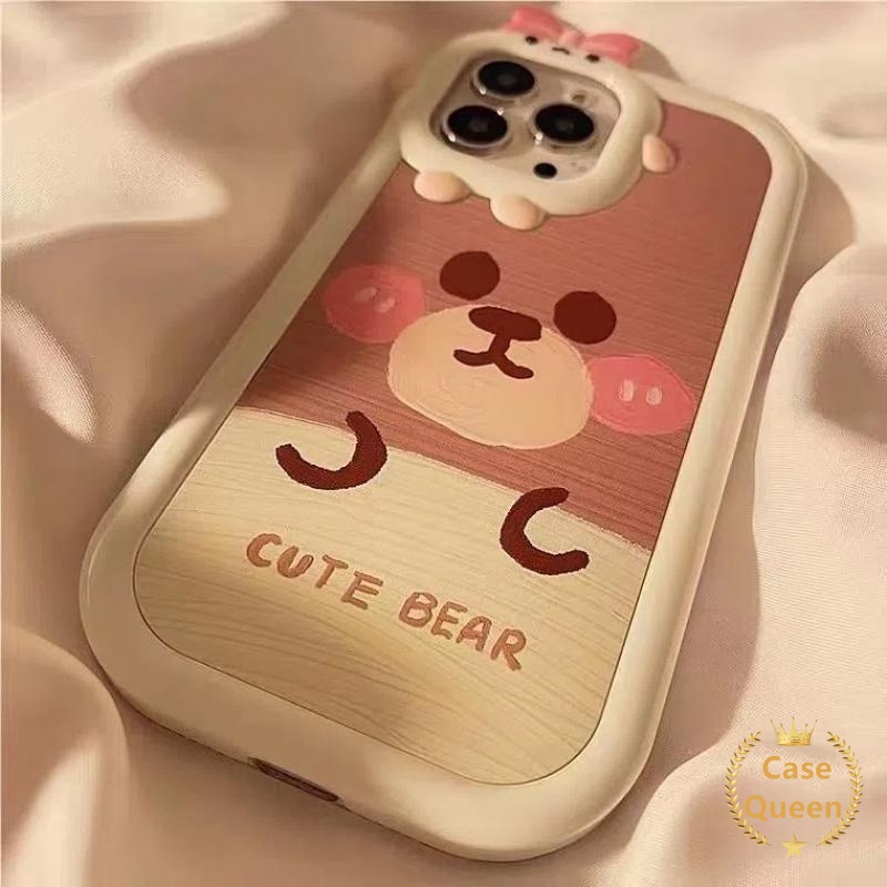 Bow-knot Little Monster Beruang Lucu Case Oppo A17 A7 A5s A12 A95 A76 A96 A16K A52 A16 A74 A55 A57 2022 A15 A57 2022 A53 A17K A3s A12E A54 A31 A5 A9 A16s A15s A36 Reno8 7 5 Gamis 5F 4F