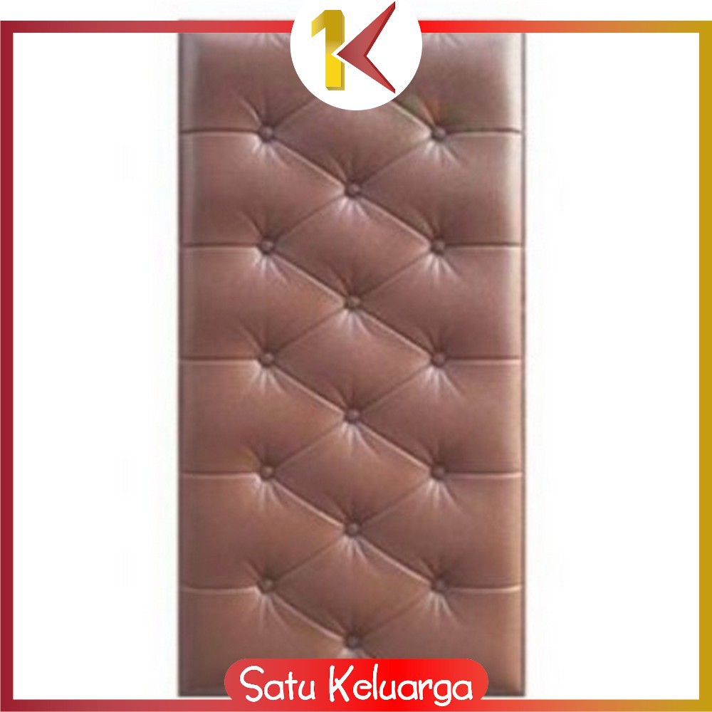 SK-C119 Wallpaper 3D Foam Headboard Bed Wall Stiker Wallfoam Dinding 3D Walpaper Foam Dekorasi Rumah-Coklat