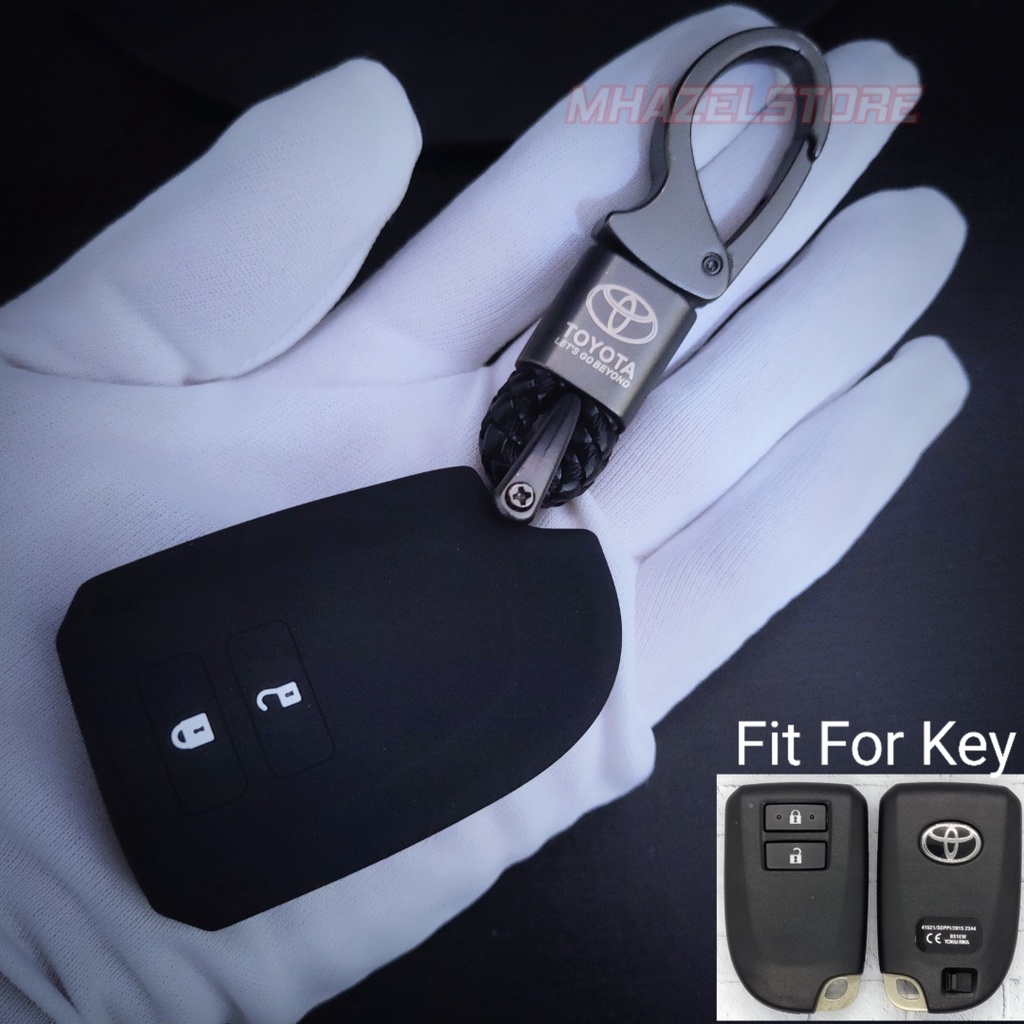 Gantungan kunci sarung remote keyless cover toyota yaris model anyam