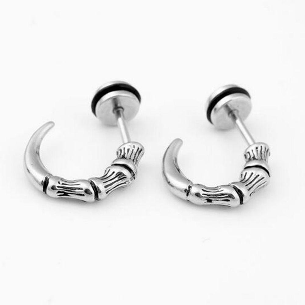 Needway Eagle Claw Fashion Baru Merek Pria Gadis Cowok Stainless Steel Anting Giwang Plug Stud