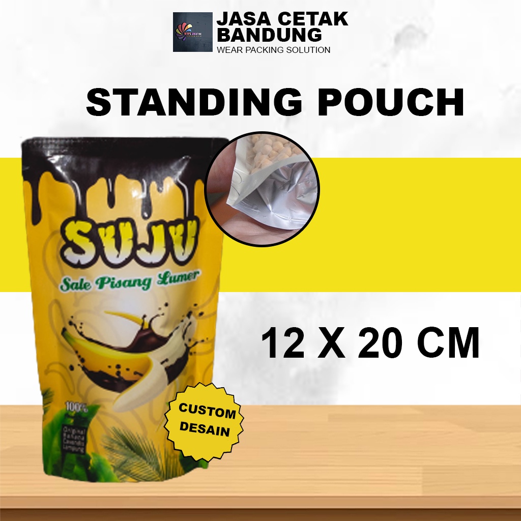 

KEMASAN CUSTOM STANDING POUCH UKURAN 12X20