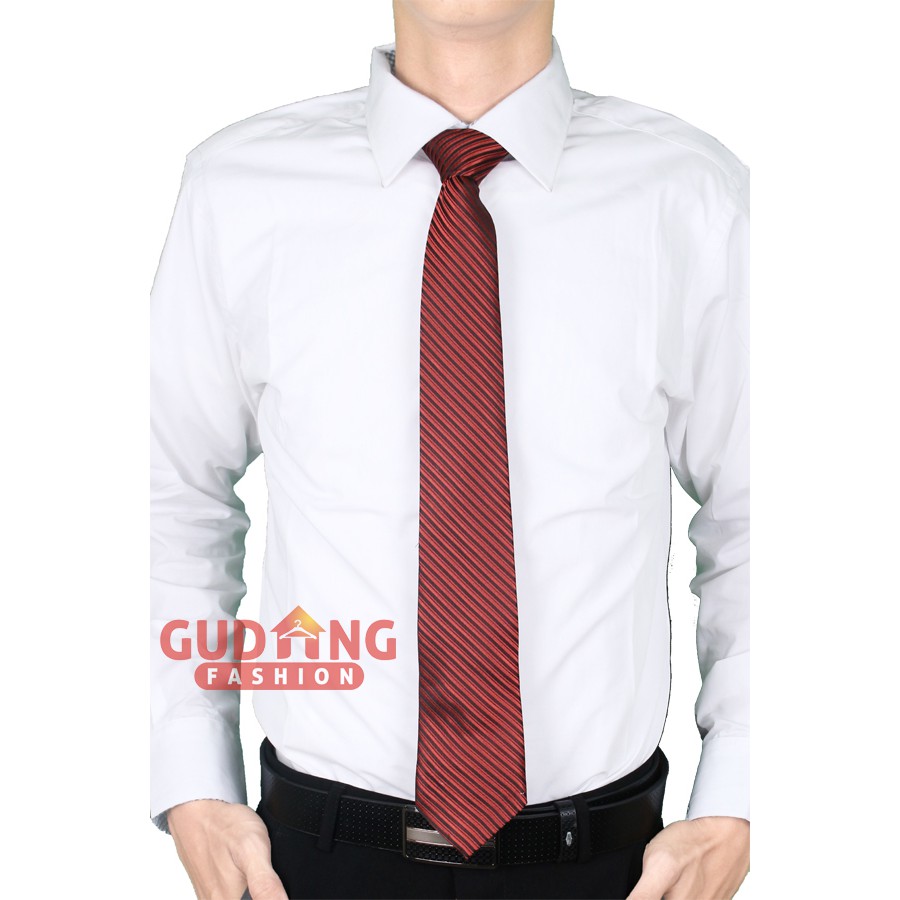 dasi polos pria motif salur TIE 393