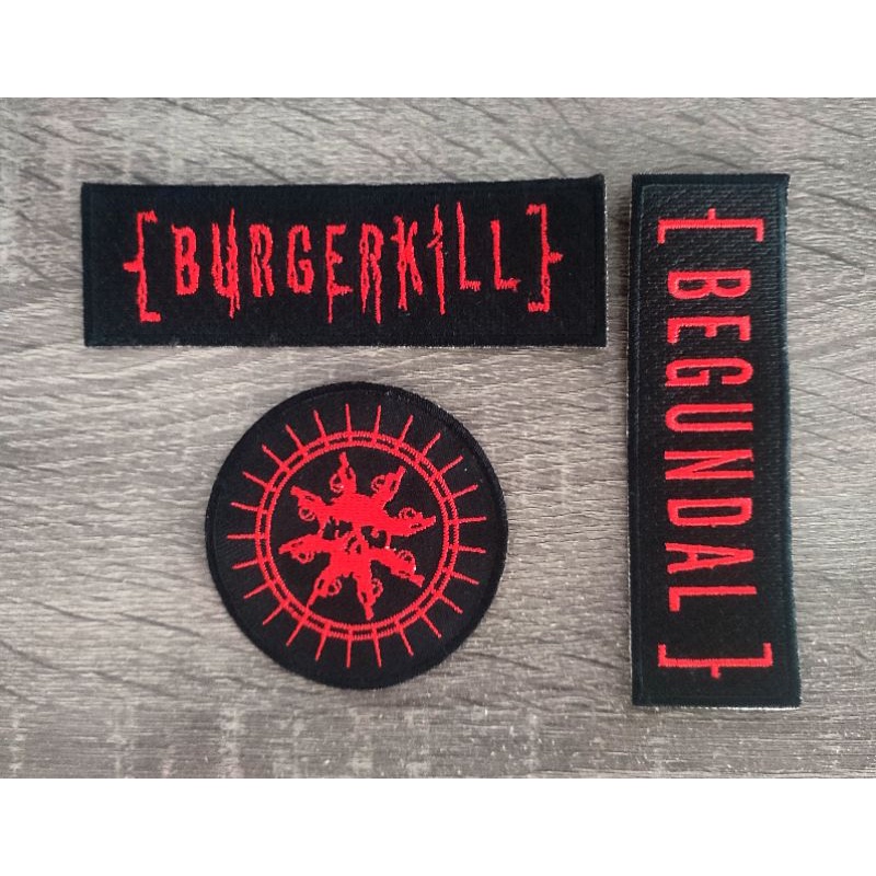 Patch bordir burgerkill 3pcs