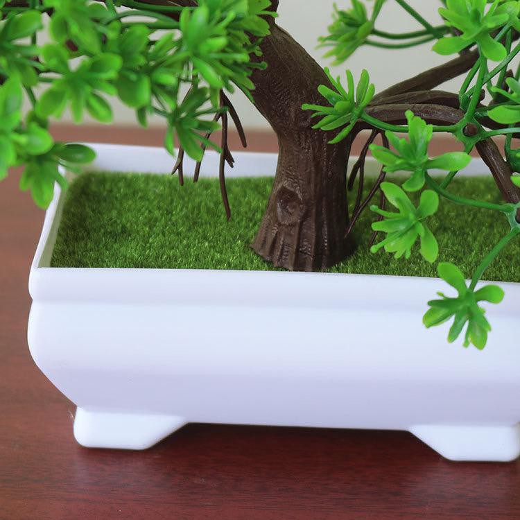 INFY Ornamen Tanaman Pohon Bonsai Artificial / Bunga Plastik / Pajangan bunga Artifisial Pot + Bunga R083