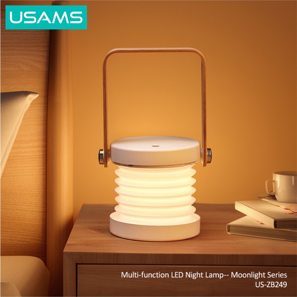 USAMS ZB249 Multi function Rechargeable LED Night Lamp Latern 1200mAh