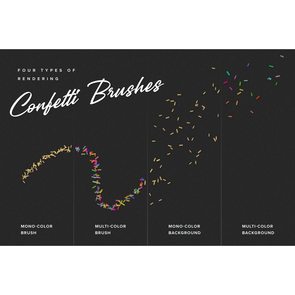 Procreate Brush - Washi Tape &amp; Confetti Brush Stamps Free Glitter Canvas