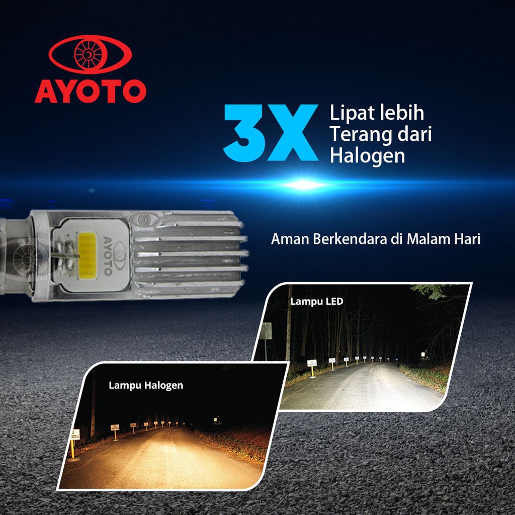 [ORIGINAL AYOTO ] Lampu Led Motor AYOTO M2A H6 (putih) Untuk Matic dan Bebek [ BERGARANSI 15BULAN ]-4