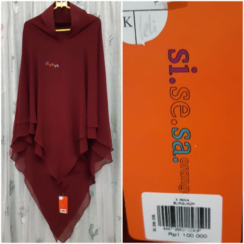 Sisesa khimar rania maroon