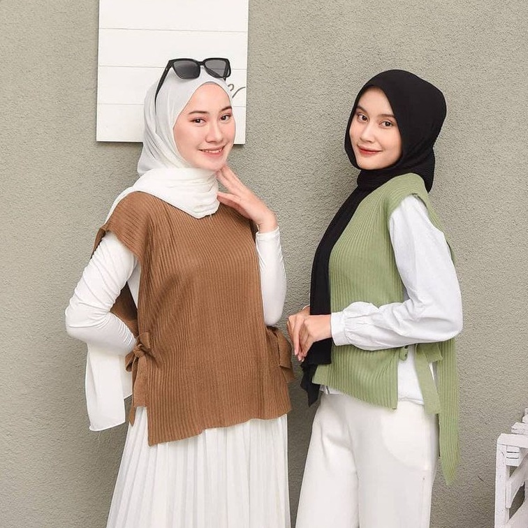 Nara Grosir - Jalur Tali Vest l Cardigan Polos l Fashion Pria dan Wanita