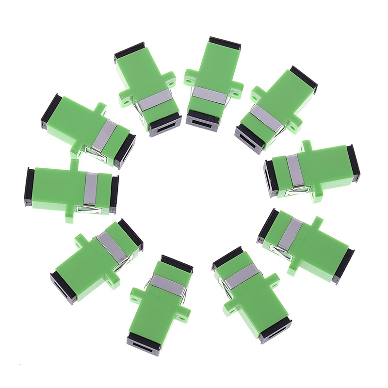 {LUCKID}10pcs sc apc simplex mode fiber optic adapter sc apc optical fiber coupler