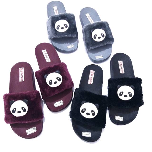  SANDAL  SLOP BULU  PANDA Shopee  Indonesia