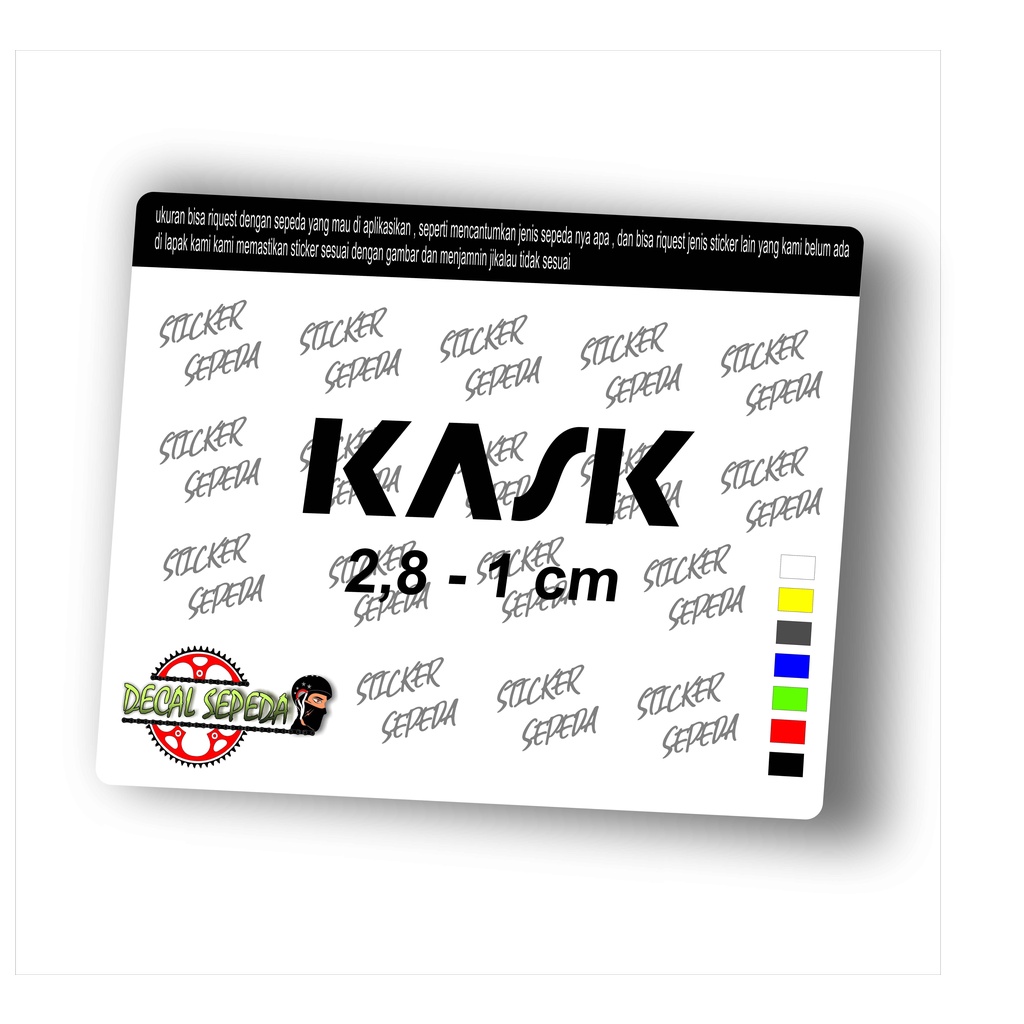 decal kask - sticker sepeda helm kask full cutting
