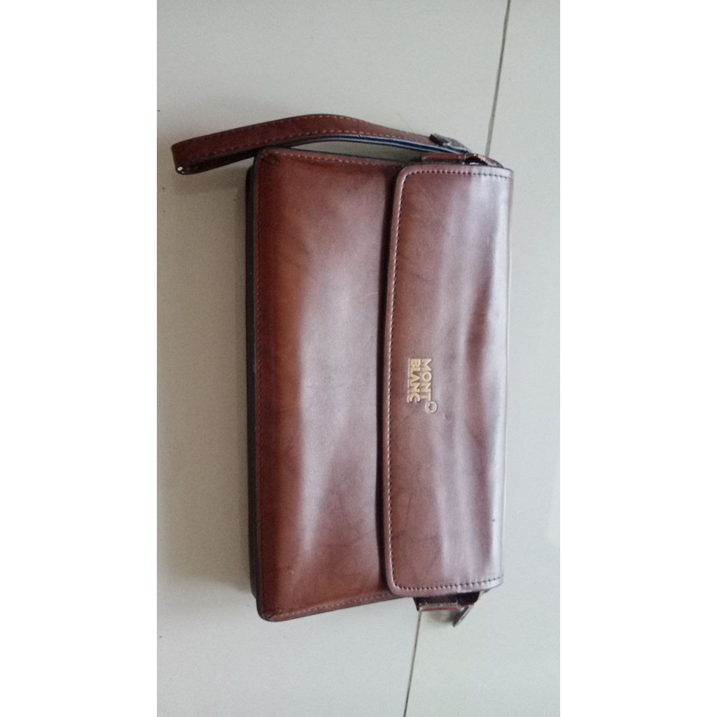 Dompet Pria / Clutch Pria MONT Blanc Belum Pernah Dipakai Kondisi 90% - COKLAT