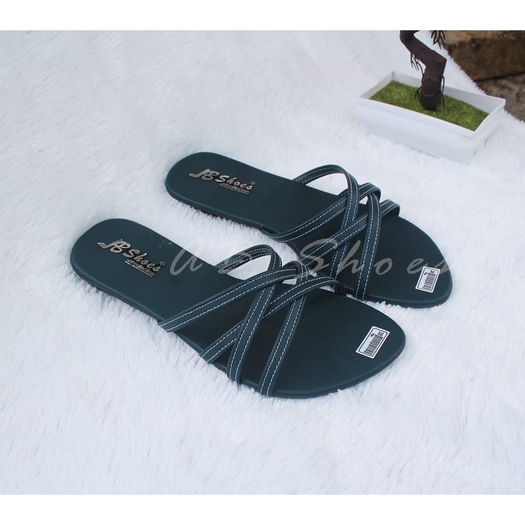 Sandal Wanita Sandal Teplek Wanita Termurah Sandal Flat Wanita Sandal Wanita Korea Tali Silang