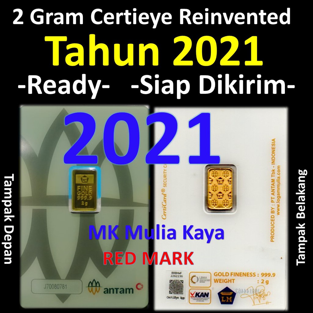 Emas Batangan 2 Gram Logam Mulia LM  Certieye Gold Reinvented ASLI Bisa Buat Mahar Ready SIAP KIRIM