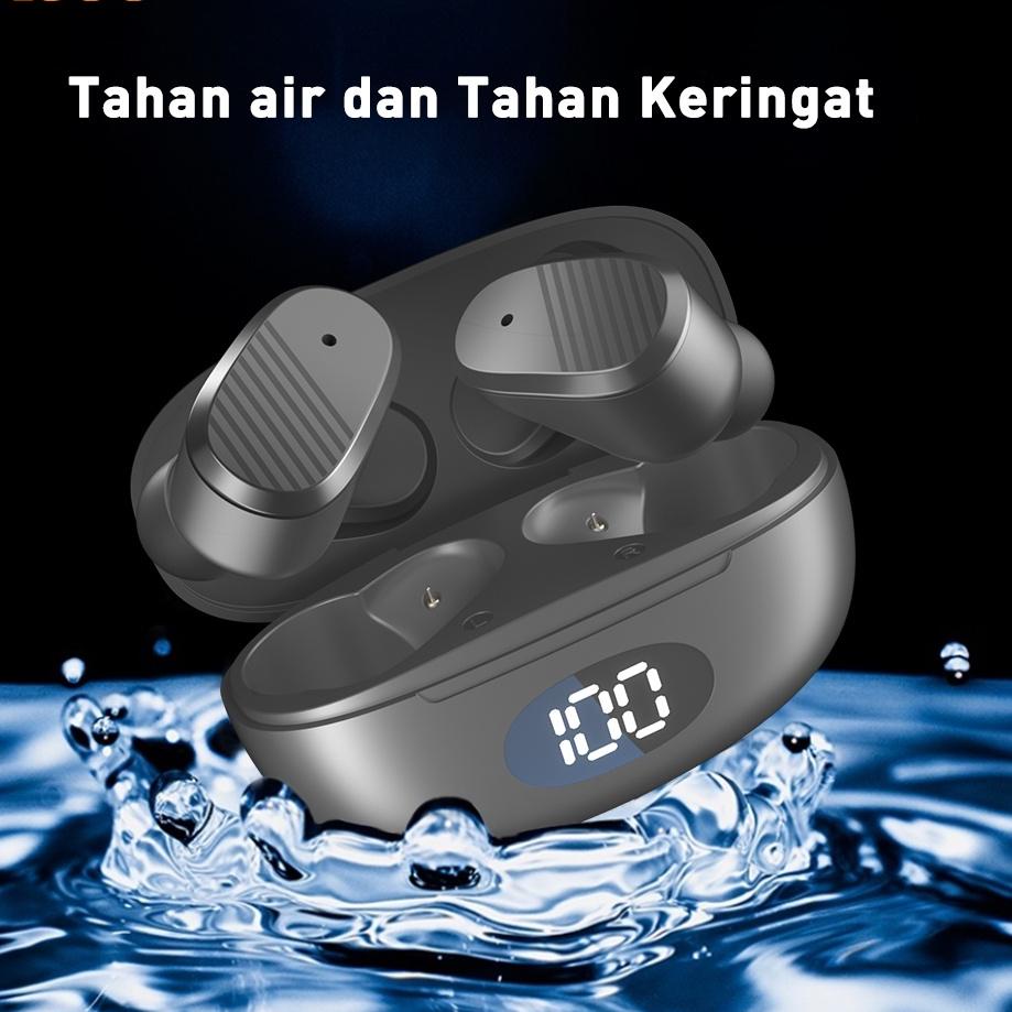 Super Deals TACOO Mini T2 TWS Bluetooth Earphone Digital Display Headphones Earphone Gaming  HIFI Stereo Sound Earbuds Black