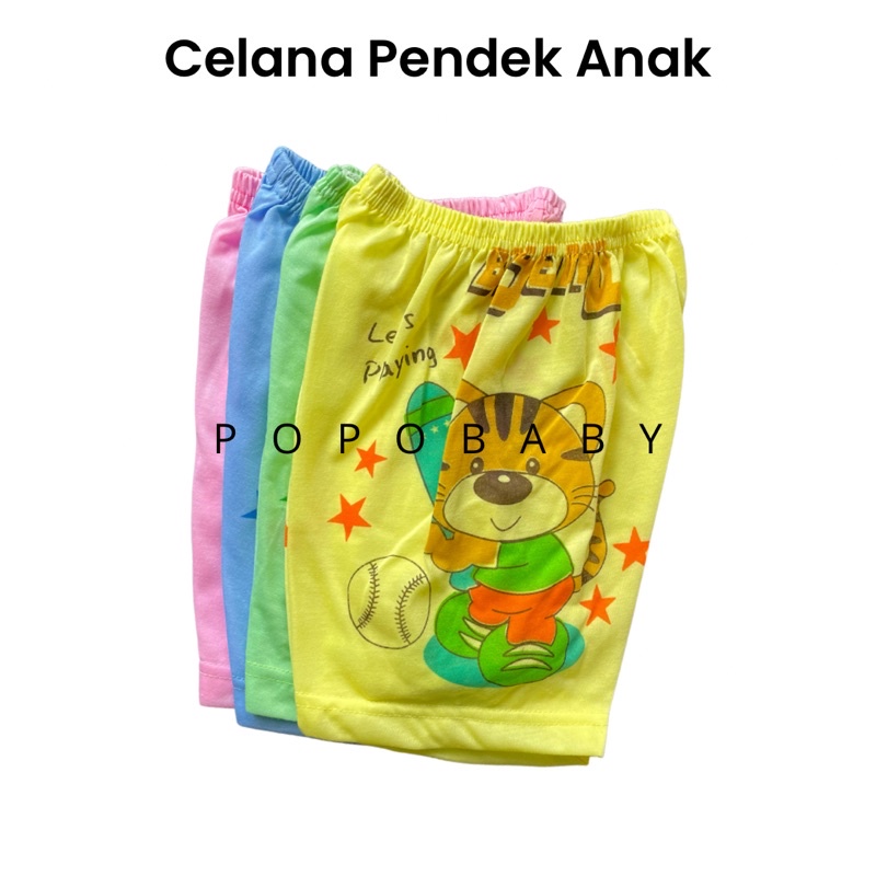 CELANA PENDEK BAYI/ANAK SATUAN (big size/warna muda/1pcs/ECER)