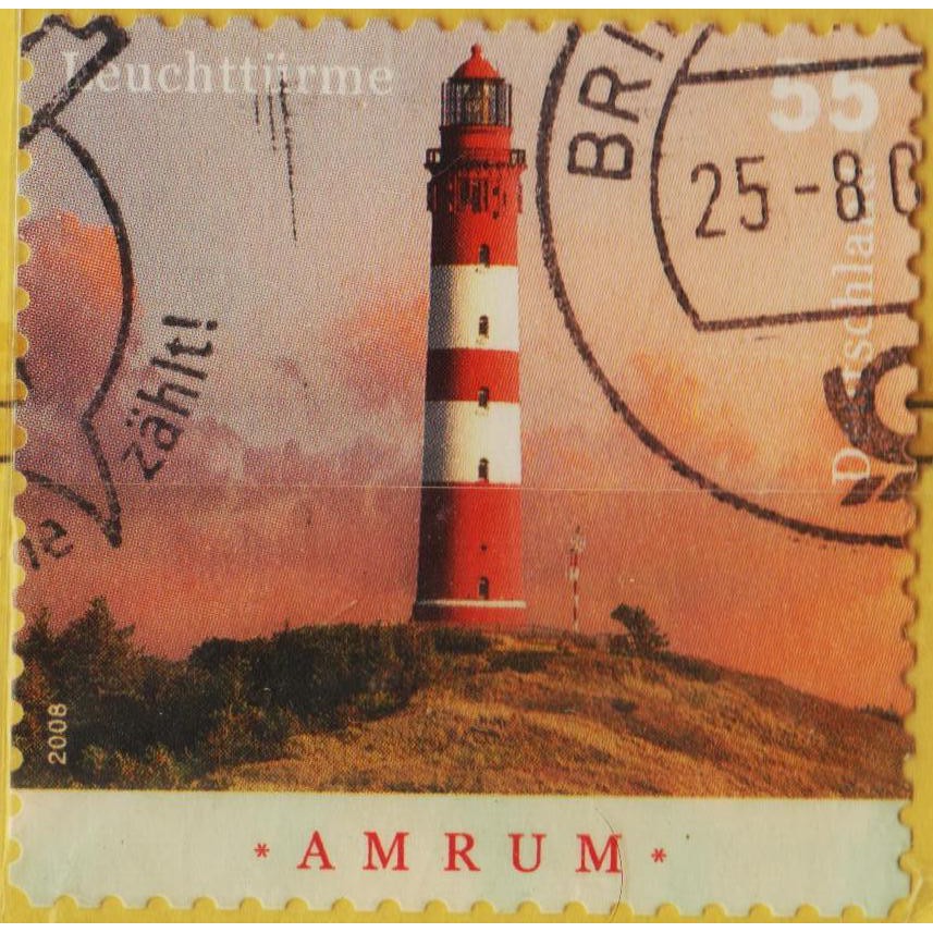 

Perangko Filateli A4-152 Germany VFU 1v 1v 03.07.2008 Lighthouses