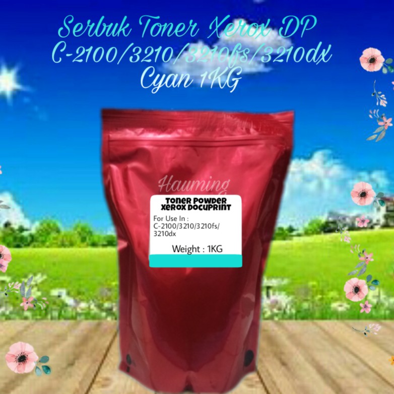 Serbuk Toner Fuji Xerox Docuprint DP C2100 C3210 C3210FS C3210DX C-2100 3210 3210FS Cyan 1kg