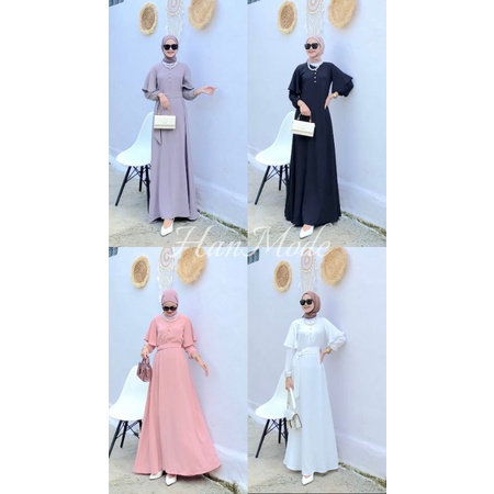 Azzalia Dress, Dress Muslimah, Dress kekinian, Abaya Turki, Abaya Modifikasi, Gaun Muslimah, Gaun Ma