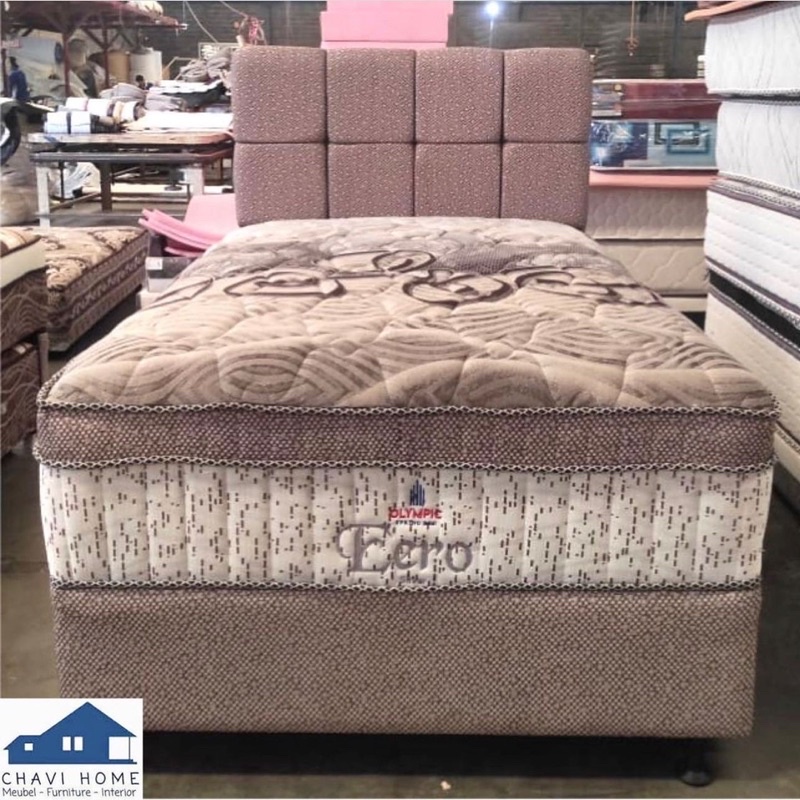 Xaviertaran Set 2In1 Springbed Olympic Eero Spring Bed Lengkap Ukuran 120Cm Tempat Tidur Sorong